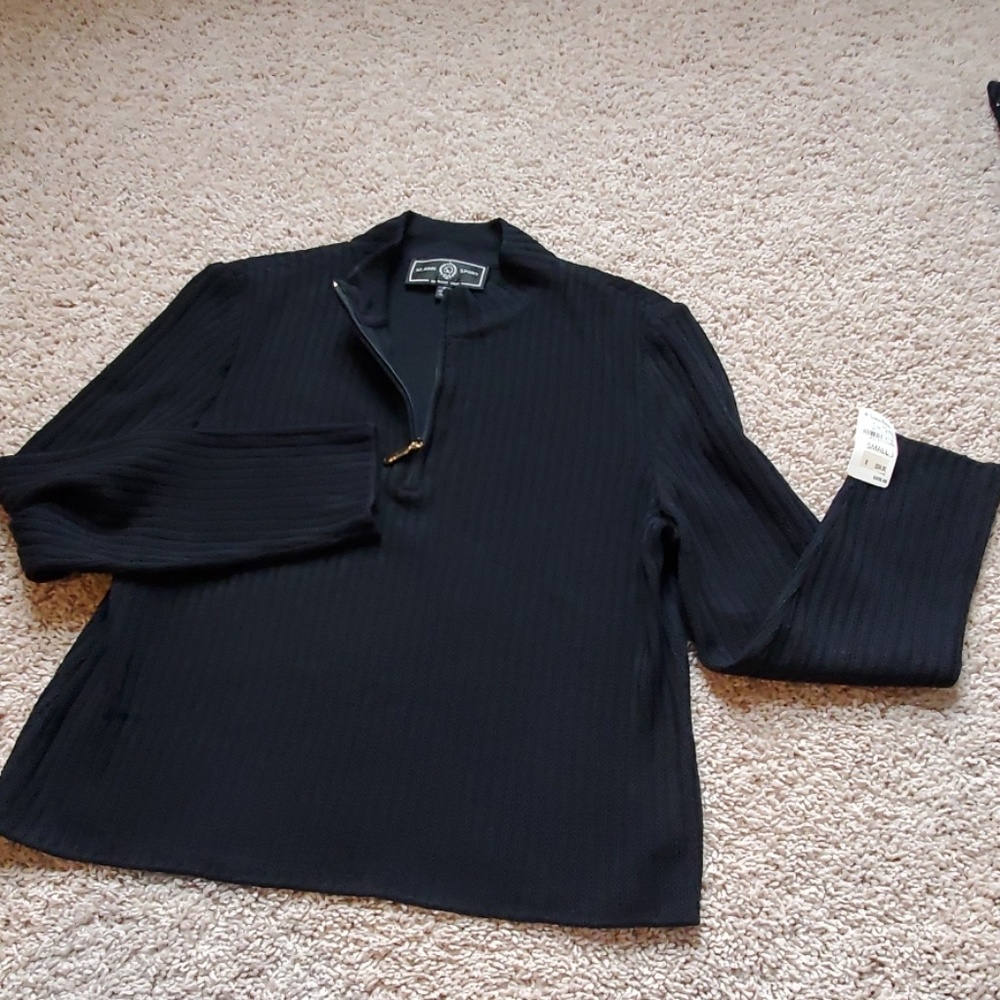 St John Sport knit pullover half zip sweater